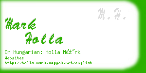 mark holla business card